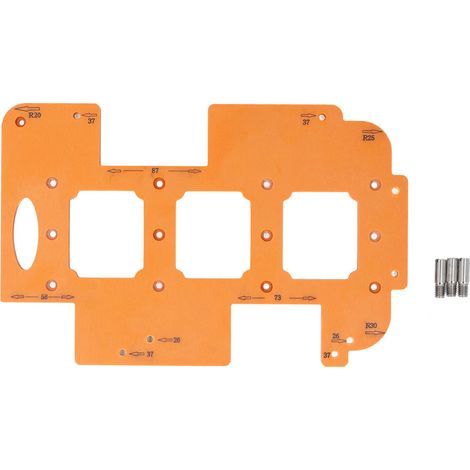 3-in-1-Rundeckenradius-Schablone, multifunktionale Kunststoff-Frässchablone für die Holzbearbeitung (1/5)