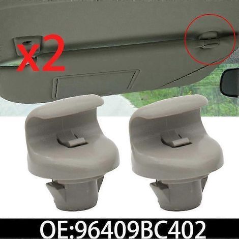 2 clips de fixation pour pare-soleil Nissan Qashqai J10 X-Trail T30 T31 Juke F15 Note E11 E12 Leaf Tiida C12 Pathfinder R51 Frontier Micra K12 (1/4)