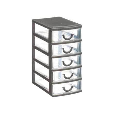 Contenitore a torre in plastica 5 cassetti piccolo - 5five