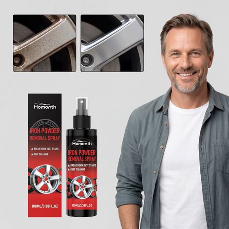 Iron powder cleaning spray for paint surfaces, wheels, rust removal, and yellowing spot removal neutral cleaning agent that won't damage car paint -- 100ML -- BIEMMEDUE (1/5)