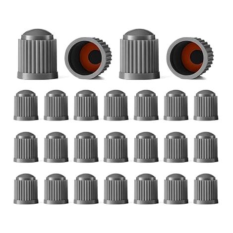 25Pièces Bouchons de Valve de Pneu, Couvercles Anti-poussière en Plastique avec Joint Torique pour Voiture SUV Camion Vélo - Bouchons de Tige de Valve 13mm (1/5)
