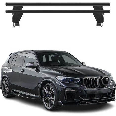OMAC Dachträger Querträger Alu für BMW X5 G05 2019-2026 – Abschließbar – T-Nut – City-Crash-getestet – Max. 50 kg Schwarz (1/5)