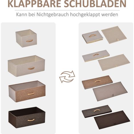 Commode pliable 5 tiroirs en tissu, étagère de rangement, cadre en acier résistant, 58 x 29 x 99 cm