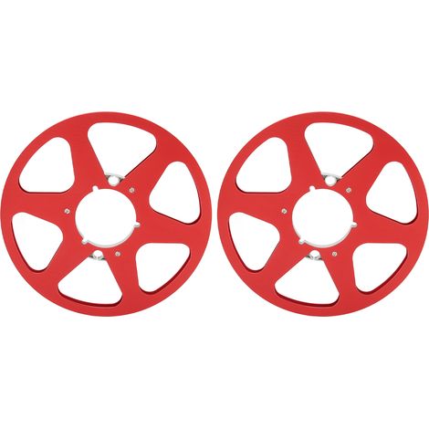 1/4" 10 Pouces Bobine Vide 6 Trous Alliage Aluminium Pièces Machine Ouverture Bobine Réceptrice pour Magnétophone Nab Bobine à Bobine 1 Paire (1/5)