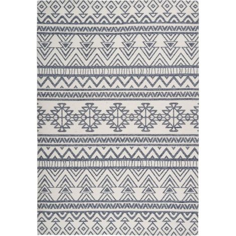 Tapis d'Extérieur Ethnique "Yoga" Anthracite & Ivoire 200 x 290 cm (1/4)