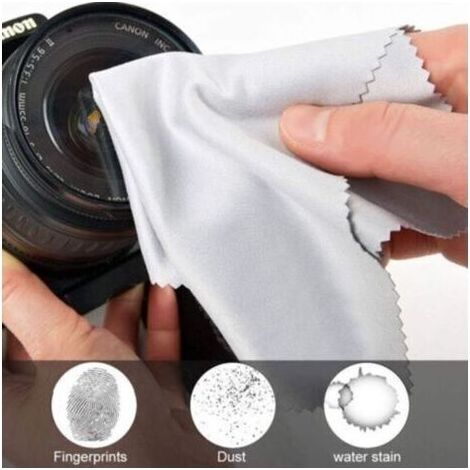 Lot de 20 chiffons en microfibre pour lunettes, 15 x 15 cm – non pelucheux – pour nettoyer lunettes, écrans LCD, lentilles, appareils photo et téléphones portables (1/4)