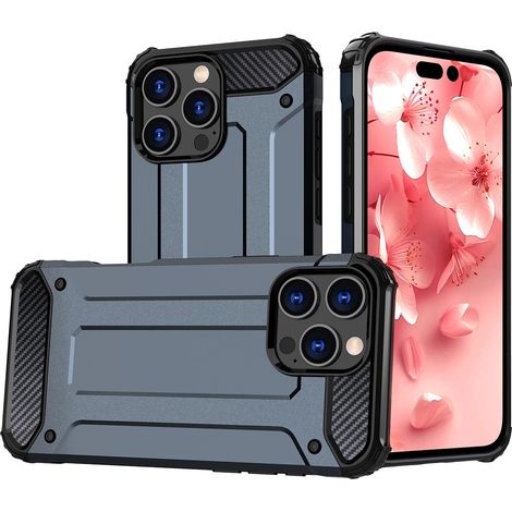 Custodia Hybrid Armor per iPhone 16 Pro - blu