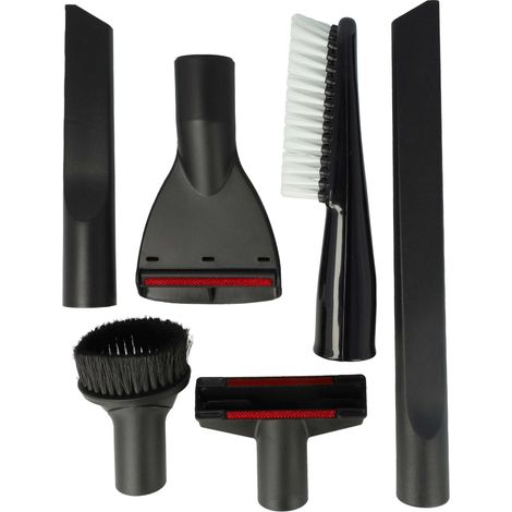 vhbw Set di bocchette da 6 pzz. compatibile con Kärcher T 15/1, T 15/1 HEPA, T15/1 Professional, T15/1ecoeffiency aspirapolvere - 32 mm nero