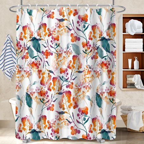 Rideau de bain imprimé polyester 180x180 séchage rapide voile de douche pour hôtel / airbnb (1/5)