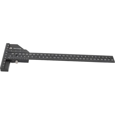 Règle de traçage bois T, outil de marquage menuisier, mesure multifonction, trusquin à tracer bois (1/5)