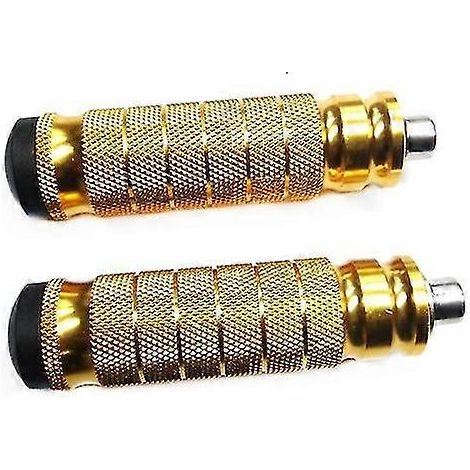 1 Paar CNC-gefräste Aluminium-Motorrad-Fußrasten für Yamaha Fit und modifizierte Motorräder – Gold (1/5)