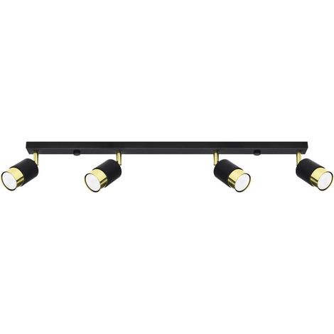 SOLLUX SL.1072 Lámpara de Techo NERO 4 Negro Dorado - ref: SL.1072 (1/5)