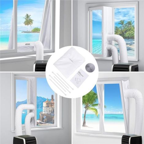 Kit Calfeutrage Fenetre - 500 cm - Pour Climatiseur Mobile - Blanc - Sans Perçage (1/5)