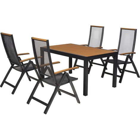 Itanos Set 9tlg Alu/Kunststoff Tisch 150 x 90cm