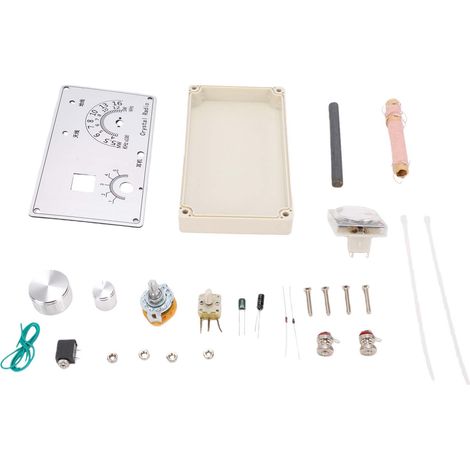 Kit di assemblaggio per radio a cristallo minerale, cristallo passivo con controtesta per test didattici di antenne. (1/5)