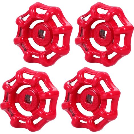 4 Pièces Volant de Vanne Rond en Fer Rouge (1/5)