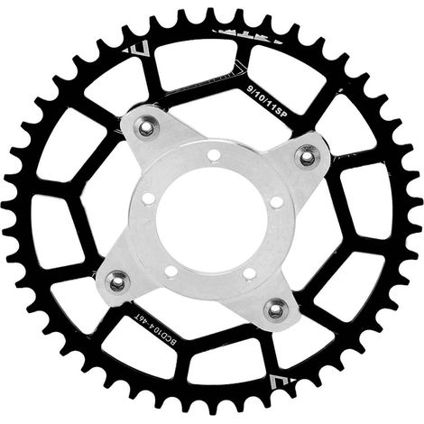 Adaptateur de plateau vélo électrique Bafang BBS01 BBS02, 46 dents, 104BCD, haute résistance, noir