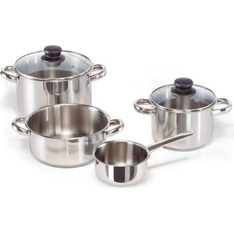 Batería de Cocina Acero Inoxidable Forma 4+2 HABITEX