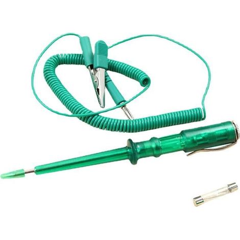 Auto-Stromkreistester, 6 V, 12 V, 24 V, Stromkreistester, Lichtstift, Auto-Stromkreistester, Teststift, Bleistift, DC 6 V, 12 V, 24 V, Lampenspannung (grün)