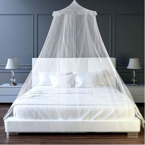 Moustiquaire, Moustiquaire de lit Grand Moustiquaire en Polyester pour Lits Simples et Doubles, 1pcs Arceaux,Moustiquaire Baldaquin Intérieur et Extérieur - Blancdengyank (1/5)