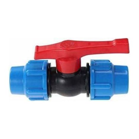 Vanne à boisseau sphérique en plastique pour tuyau de compression 32 mm (1/4)