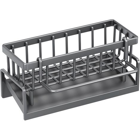 Organisateur de cuisine en acier inoxydable avec drain auto-drainant, adapté au porte-éponge, porte-serviettes, porte-serviettes, super accessoire pour cuisine et salle de bain