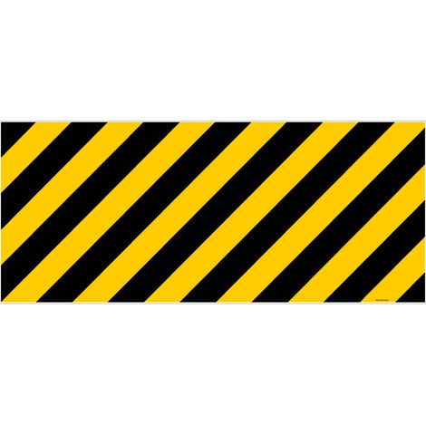 Signaletique.Biz France – Adhésif spécial sol bandes jaunes et noires 700 x 300 mm – Pour intérieur – Adhésif anti-dérapant – Lot de 4 bandes
