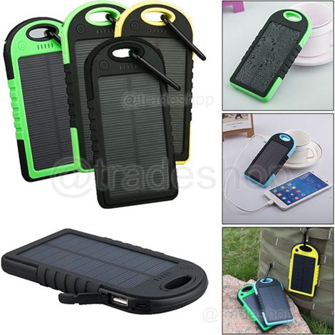 Trade Shop - Batería Al Aire Libre Solar A Prueba De Agua Batería De La Batería 8000mah Solar Ap - (1/2)