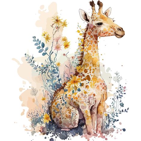 Papier peint panoramique Enfants - Girafe - 397 cm x 255 cm (1/2)