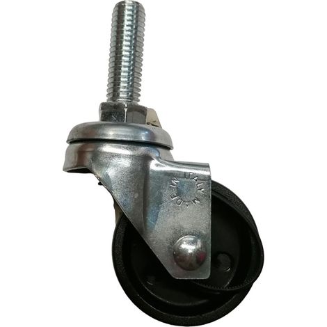 SACAR - RUOTA GIREVOLE CON FILETTO IN FERRO M10 mm40