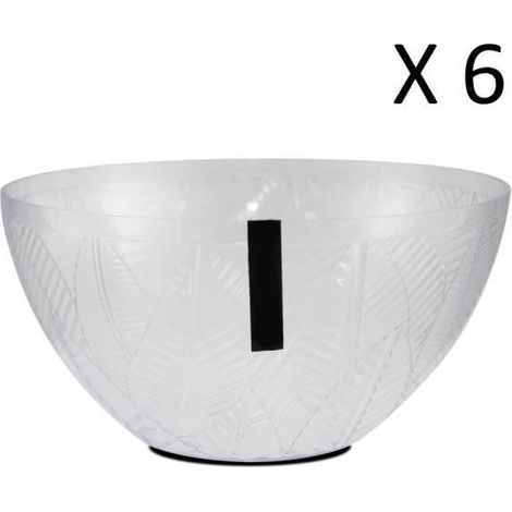 Lot de 6 saladier, bol de service - Diamètre 25 x Hauteur 13 cm -JUANIO (1/3)