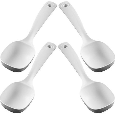 Cuillère à soupe multifonctionnelle (lot de 4) - Outil de cuisine blanc (1/5)