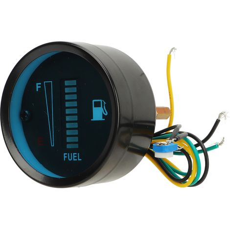 Jauge de niveau de carburant moto 52mm, affichage LED, indicateur réservoir essence 12V, lumière verte (1/5)