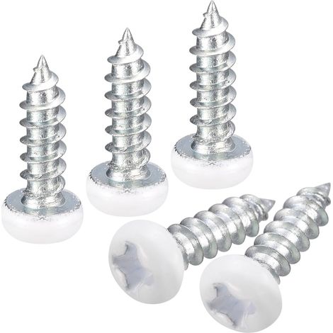ST3x10mm Blanc Vis Autotaraudeuse, 100pcs Poêle Tête Phillips Bois Vis pour Travail Bois (1/5)
