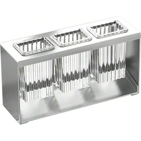 Porte-ustensiles de cuisine pour le comptoir, organisateur de couverts avec 3 compartiments de rangement, organisateur de cuisine, porte-couverts, cuillère, spatule, fourchette (1/3)