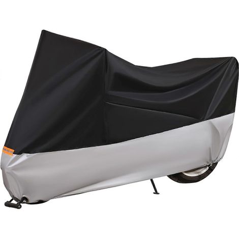 Housse de moto imperméable en tissu Oxford, modèle universel XXL : 245 x 105 x 125 cm, protection contre le soleil, la poussière et le vent (1/5)