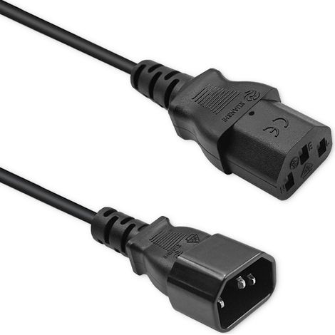 Cavo di prolunga di alimentazione Qoltec IEC C13/C14  3x1,0 mm²  1,8 m (1/5)