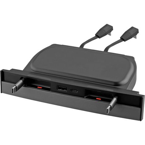 Hub USB Tesla, cargador USB multipuerto 4 en 1 para Tesla Model 3/Y (2021-2023), hub USB oculto en la consola central con cable de carga retráctil, accesorio de carga rápida para la consola central de (1/5)