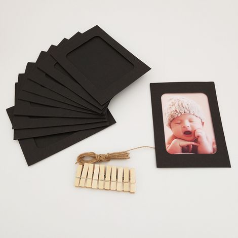30 Bilderrahmen aus Kraftpapier (schwarz) (1/4)