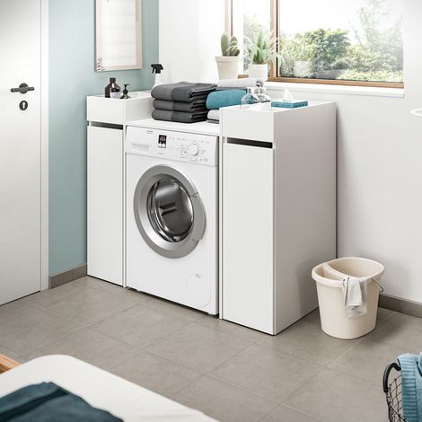 Ensemble 3 meubles de salle de bain blanc - LINGEA