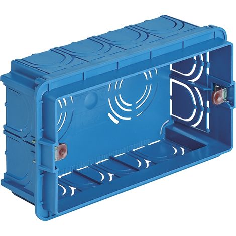 V71304 Caja empotrada rectangular unificada de 4 módulos azul (1/7)