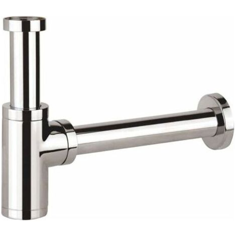 Siphon de Lavabo, Universel Syphon Design 1 1/4 x 32mm, Réglable Anti Odeur, Chromé (1/5)