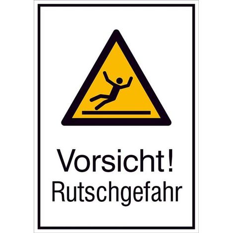 SafetyMarking Warnschild Aluminium B262xH371 mm Vorsicht Rutschgefahr (1/3)