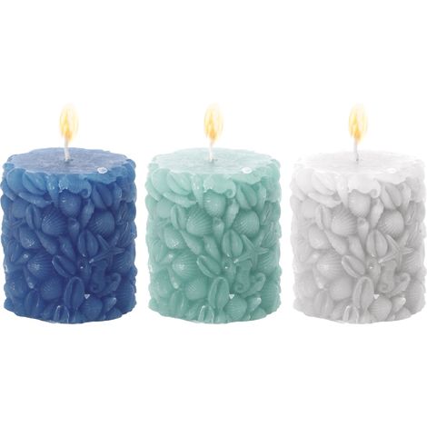CANDELA DECORATIVA D7XH7.5CM STELLE / CONGHIGLIE (1/5)