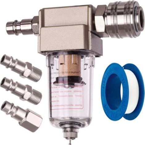 ALLIANDISFiltre à air comprimé Ulisem, séparateur d'eau, séparateur d'huile, raccord rapide inclus (1/4)