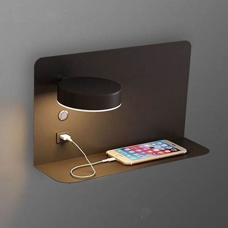 1 Pack Applique LED orientable 12W avec charge USB Appliques Murales 3 Température de Couleur Rotation 330° Éclairage Lampe
Moderne avec Interrupteur Interieur Noir Lampes de Lecture(gauche) (1/4)