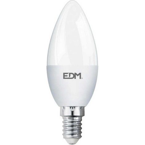 Ampoule bougie LED EDM E14 5W 400lm 3200K Lumière chaude Ø3,5x10cm (1/2)