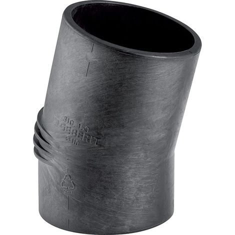 Geberit Silent-db20 Bogen 15 Grad, DN 70, 75mm, PE-S2, Schwarz, 307150141 (1/5)