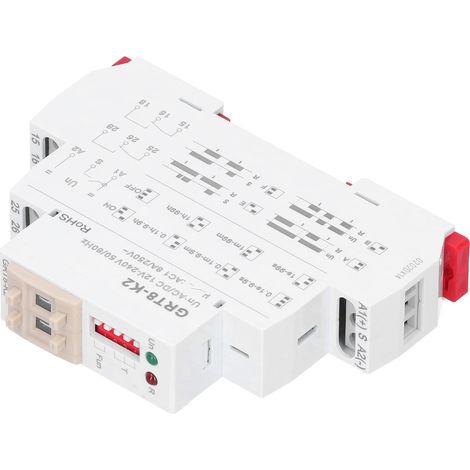 Relais temporisé AC/DC 12V-240V 50/60Hz, 2NO 2NF, 4 modes de temporisation, plage 0,1s-99h, GRT8-K2 (1/5)