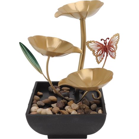 Fontaine de table, petite fontaine décorative à circulation d'eau, cascade d'intérieur pour bureau et salon, prise UE 220-240 V